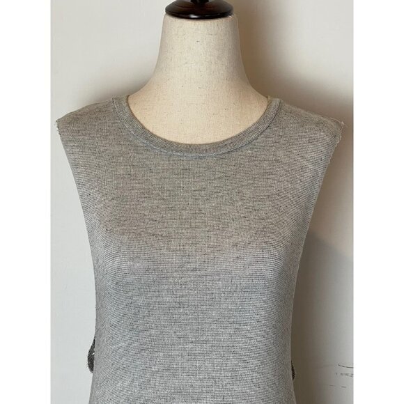 Truly Madly Deeply Gray Sleevless Round Neck Fit And Flare Tank Tunic Top S - Picture 5 of 7